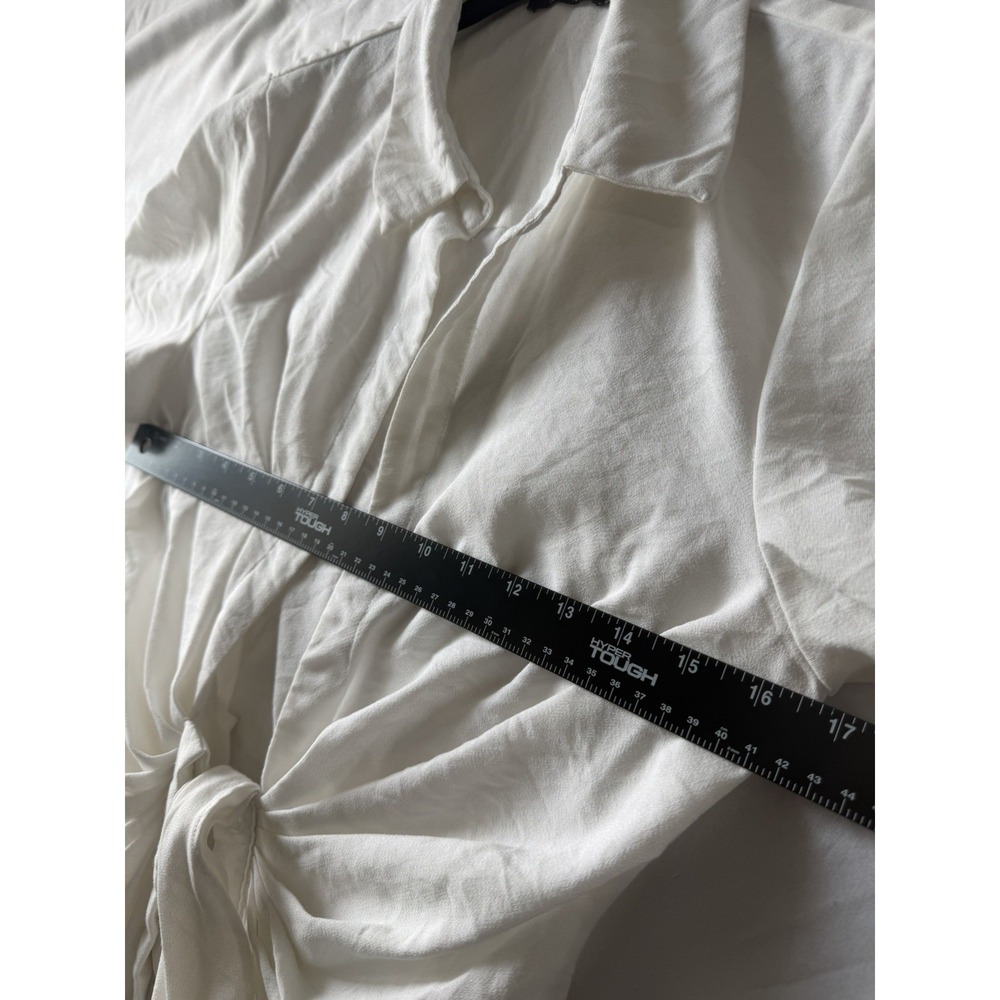 Nasty Gal Collection White Twist Front Shirt Dress Women's US 4 UK 8 - Picture 5 of 8